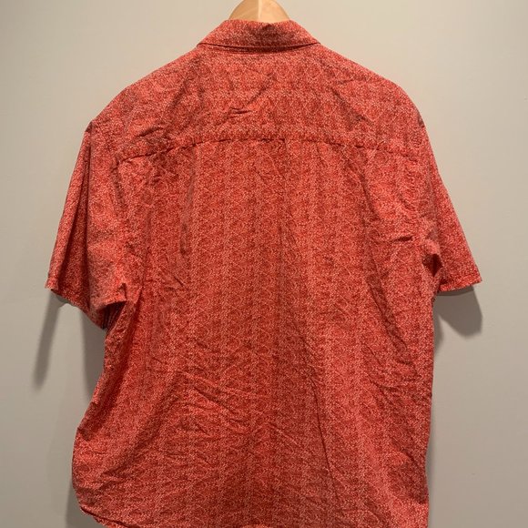 Red Patterned Projek Raw casual button up shirt, XL - Picture 4 of 5
